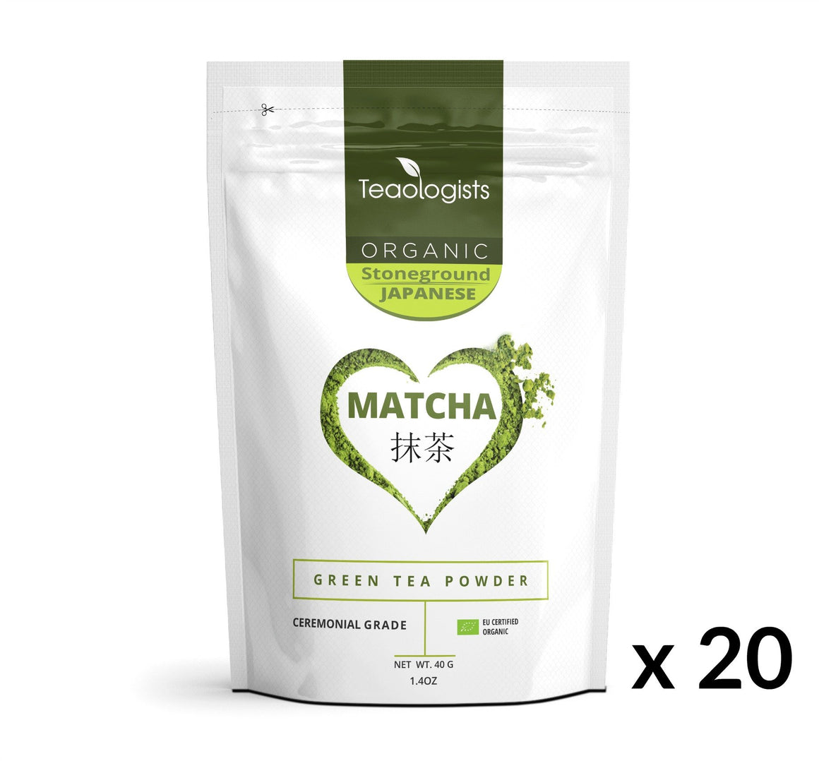 Matcha Green Tea - Organic Japanese Ceremonial Grade BULK BUY 800g (20 x 40g)