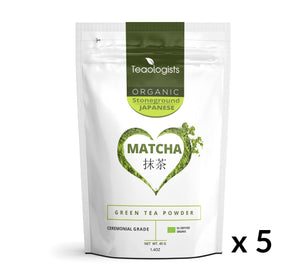 Matcha Green Tea - Organic Japanese Ceremonial Grade BULK BUY 200g (5 x 40g)